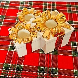 MIKASA TRIPLE GOLD & IVORY PRESENTS CANDLEHOLDER